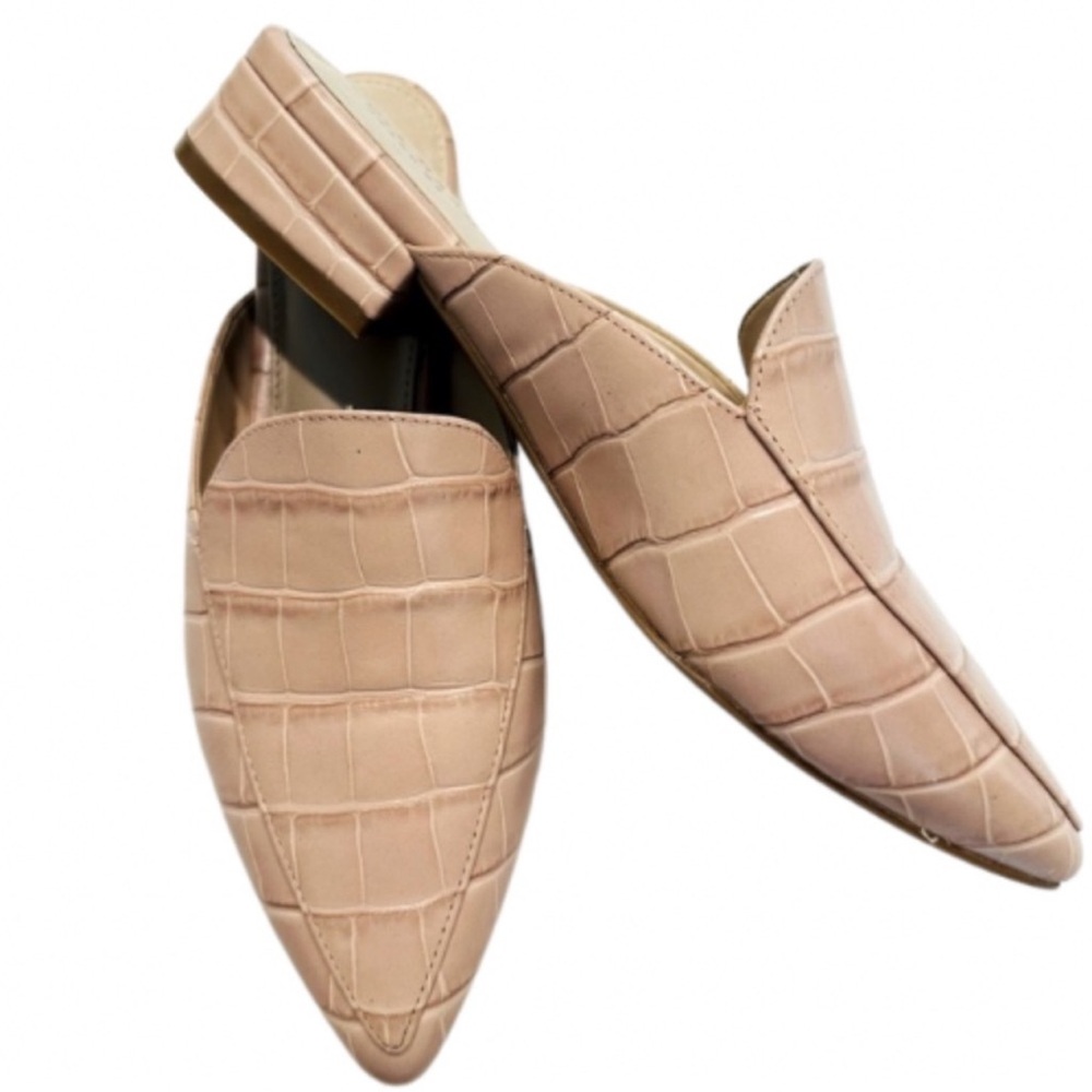 Cole Haan Women's Piper Mule Shoe Loafer, Mahogany Rose Crocodile 6.5